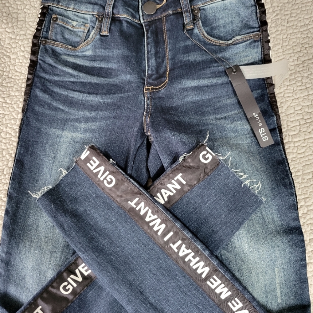 STS Blue raw hem skinny jeans